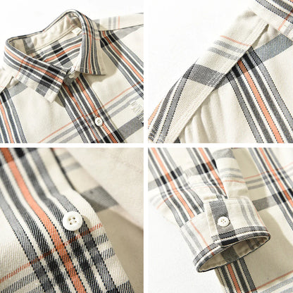 Luca | Tailored Plaid Button-Up Shirt with Dual Chest Pockets