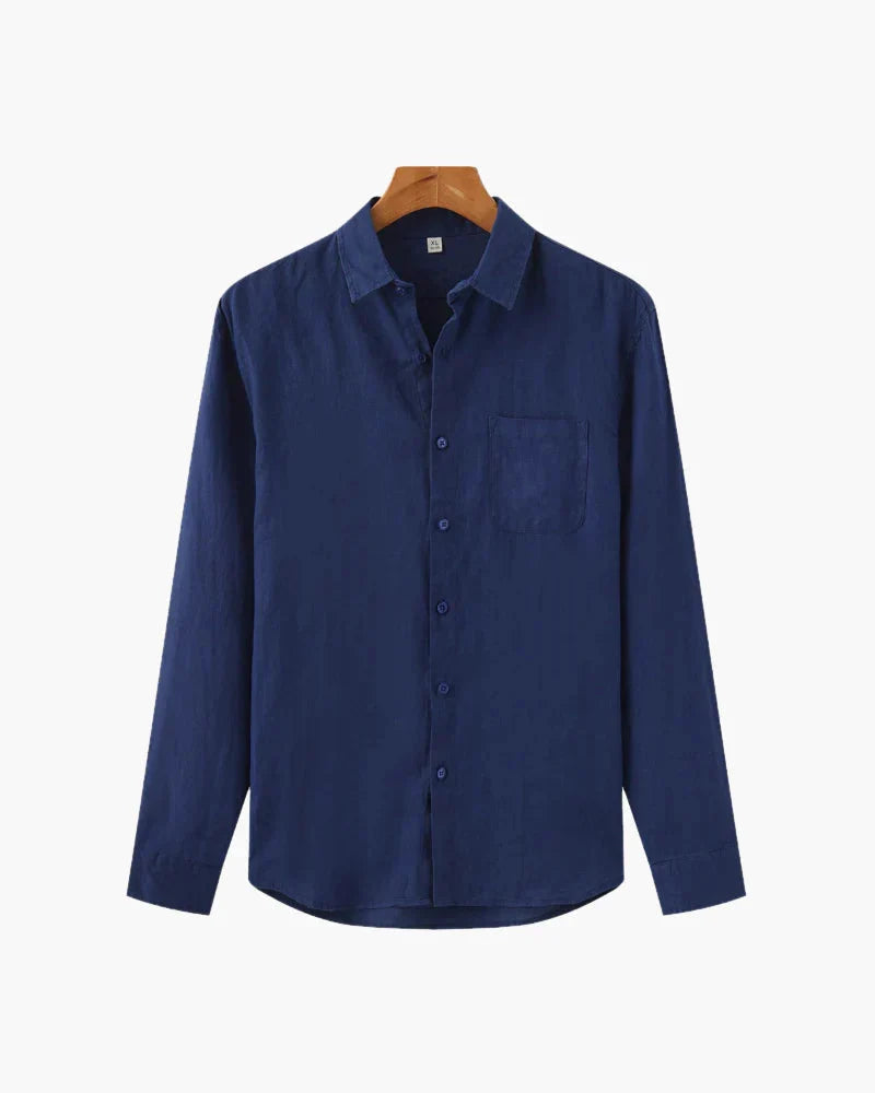 Luca | Tailored Long Sleeve Button-Up Shirt with Pocket