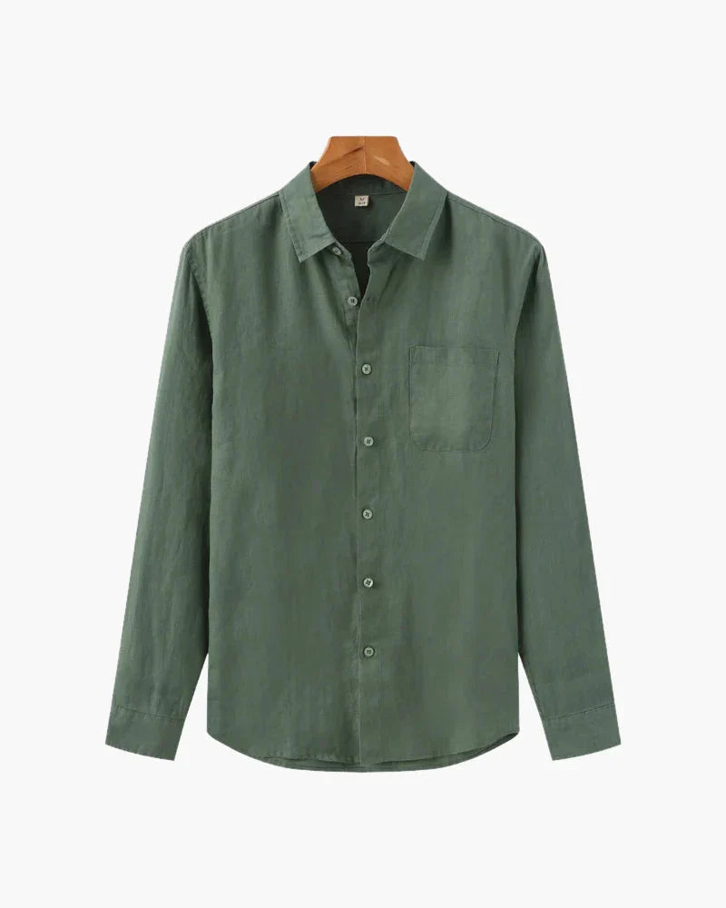 Luca | Tailored Long Sleeve Button-Up Shirt with Pocket