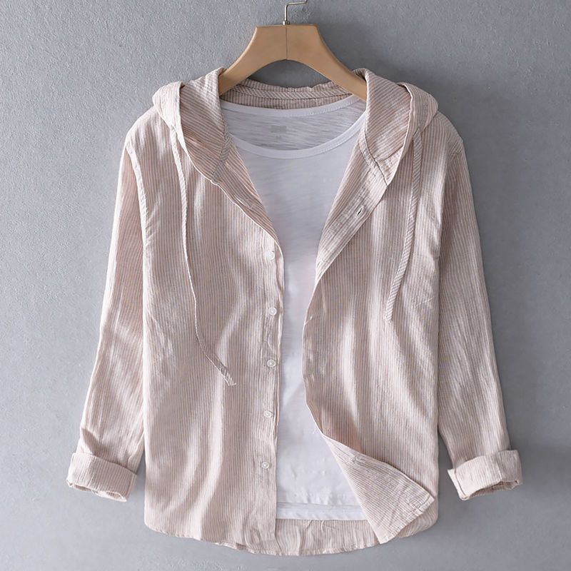 Luca | Tailored Long Sleeve Button-Up Shirt with Hood