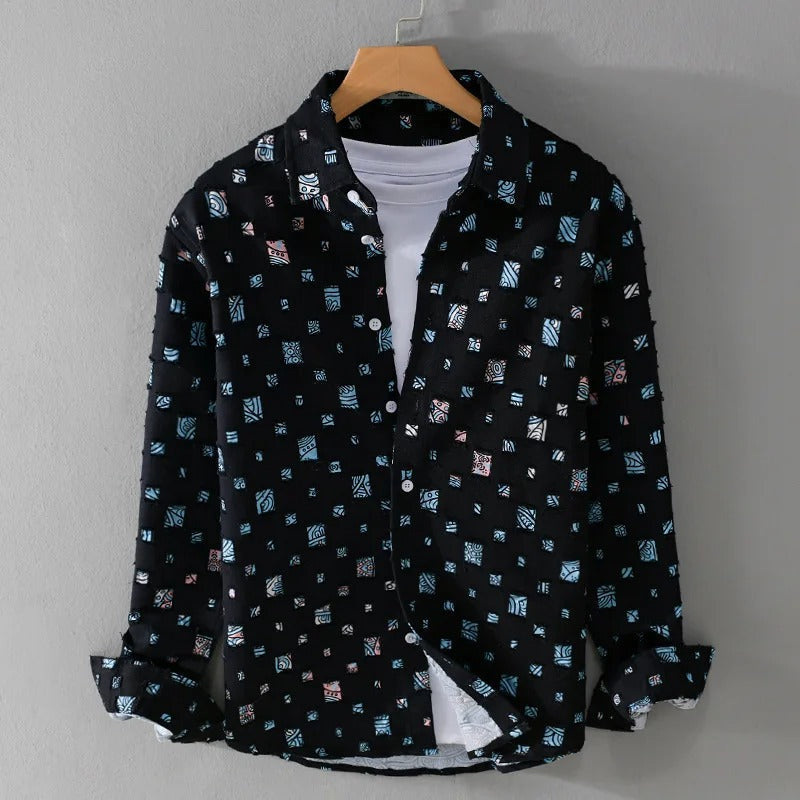Luca | Multicolor Patterned Long Sleeve Button-Up Shirt
