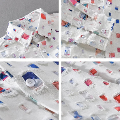 Luca | Multicolor Patterned Long Sleeve Button-Up Shirt