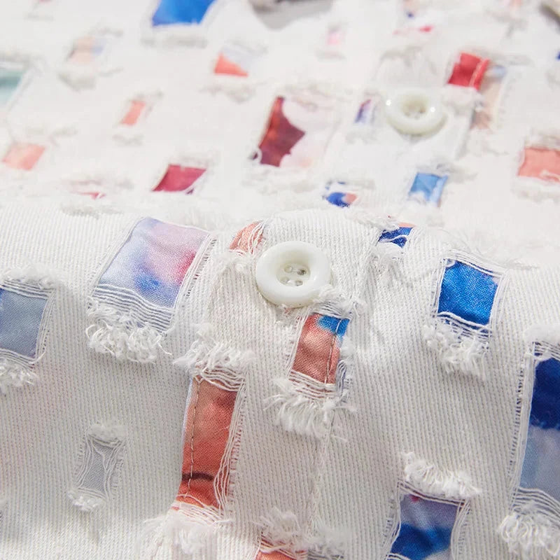 Luca | Multicolor Patterned Long Sleeve Button-Up Shirt