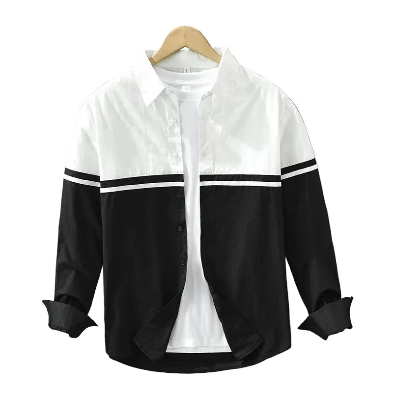 Luca | Two-Tone Panel Button-Up Shirt