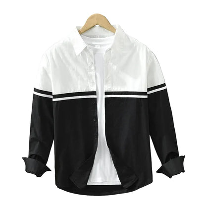 Luca | Two-Tone Panel Button-Up Shirt