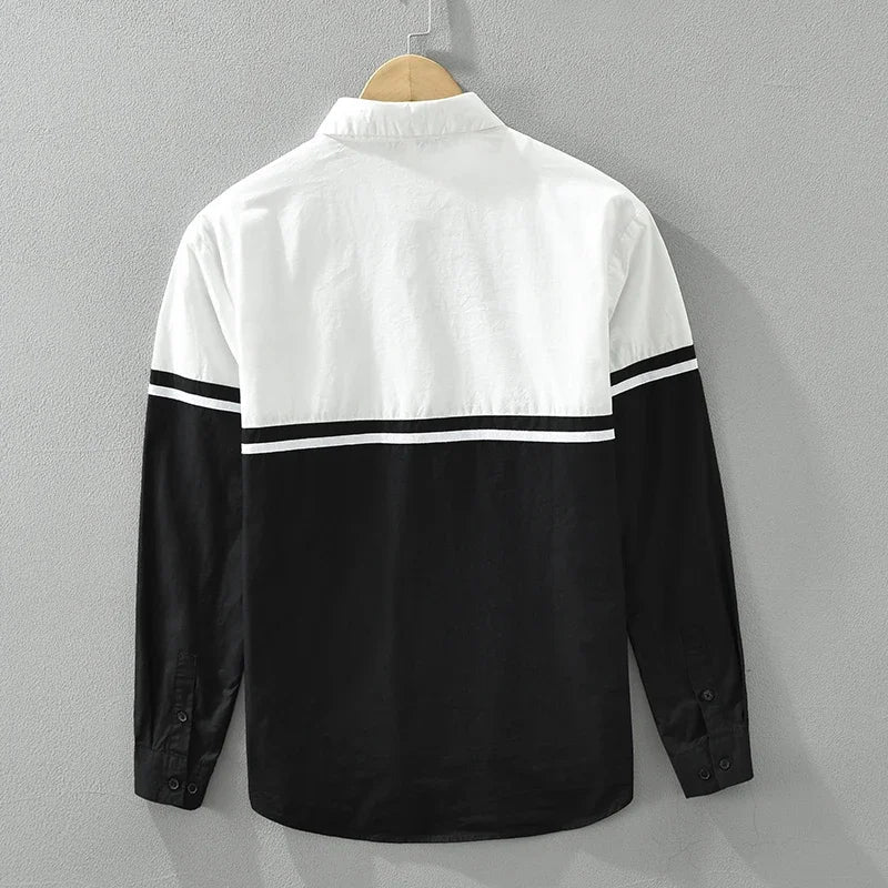 Luca | Two-Tone Panel Button-Up Shirt