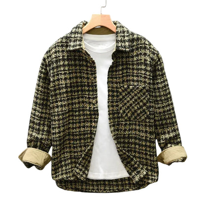 Luca | Woven Check Long Sleeve Button-Up Shirt