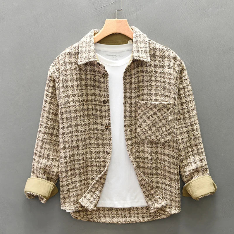 Luca | Woven Check Long Sleeve Button-Up Shirt