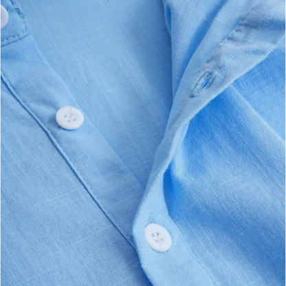 Luca | Luxe Long Sleeve Henley with Band Collar