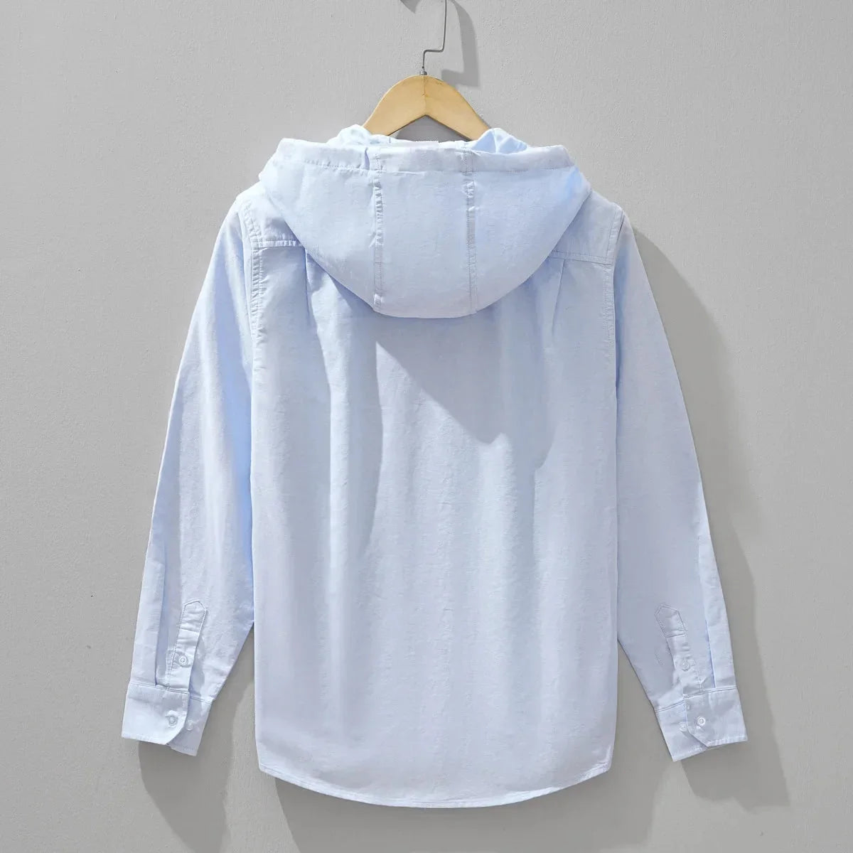 Luca | Luxe Hooded Zip-Up Shirt with Contrast Trim