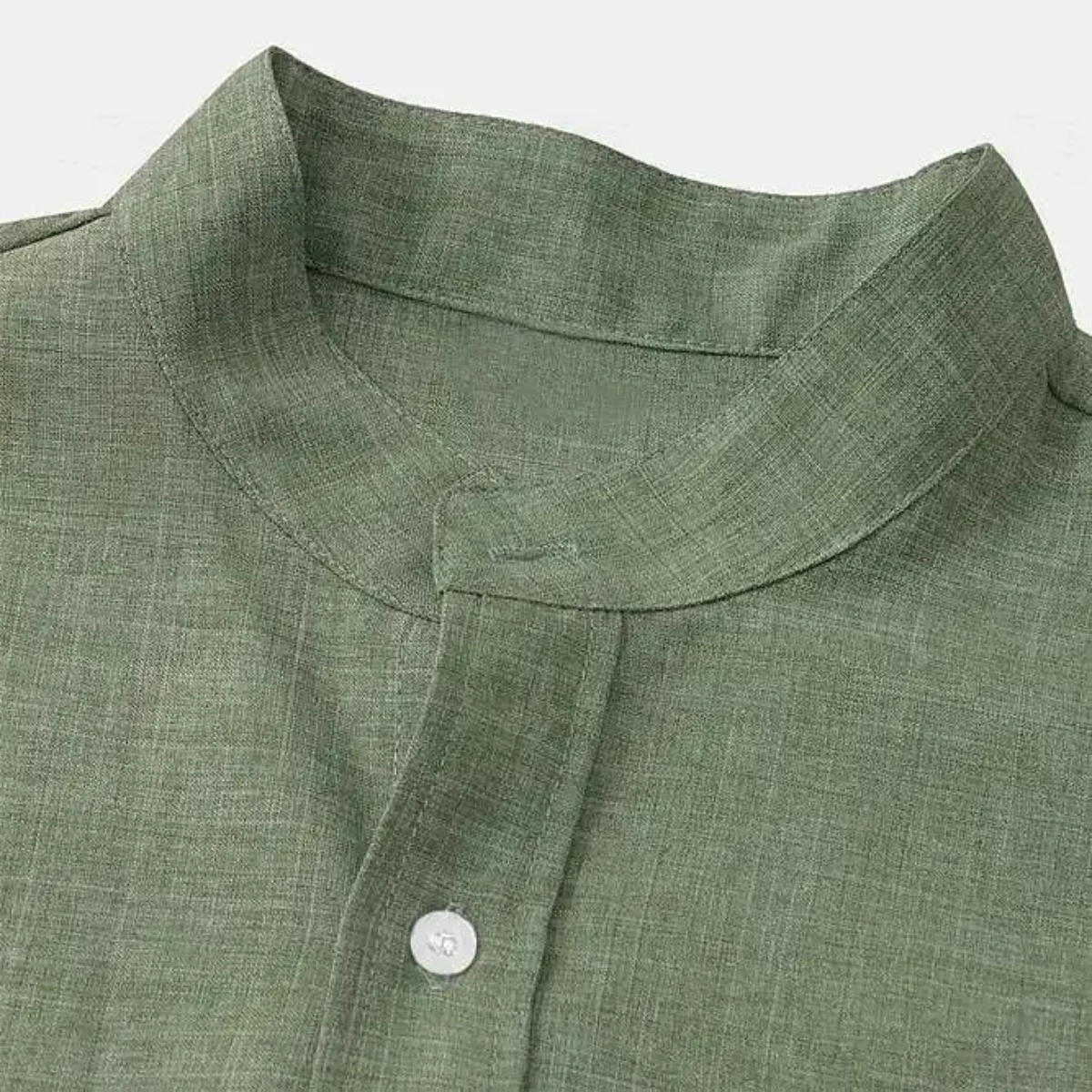 Luca | Mandarin Collar Short Sleeve Shirt
