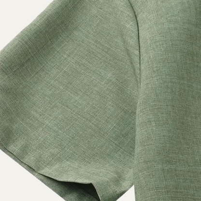Luca | Mandarin Collar Short Sleeve Shirt