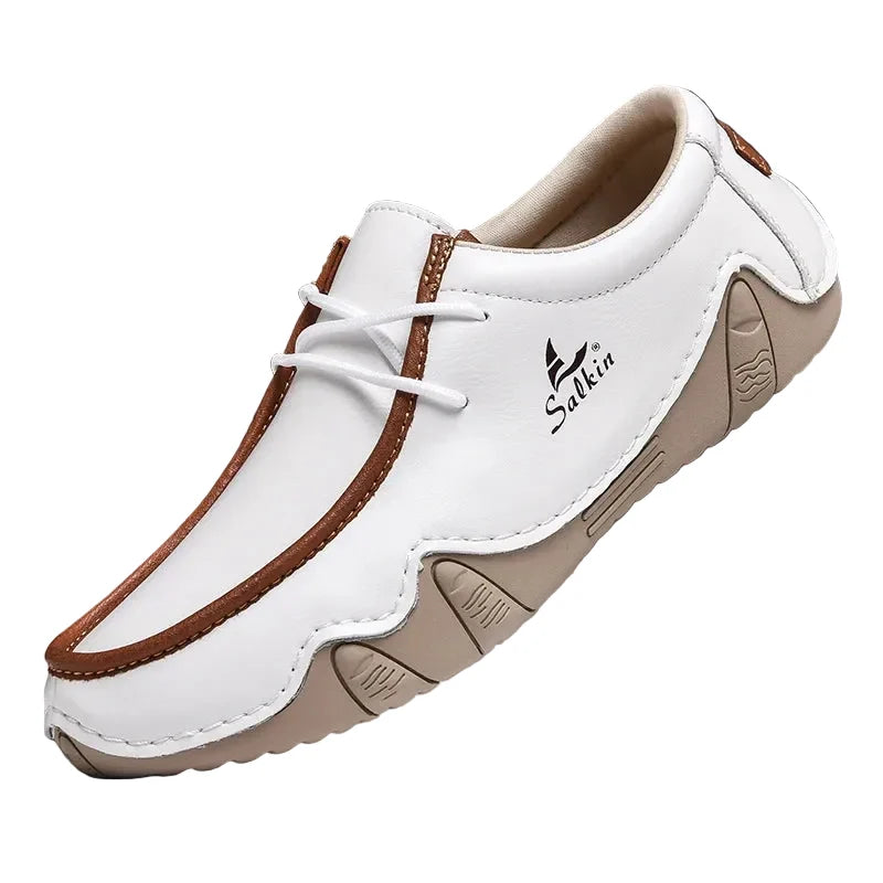 Luca | Luxe Moc-Toe Lace-Up Sneakers