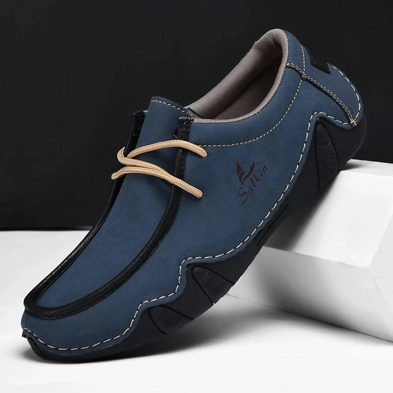 Luca | Luxe Moc-Toe Lace-Up Sneakers