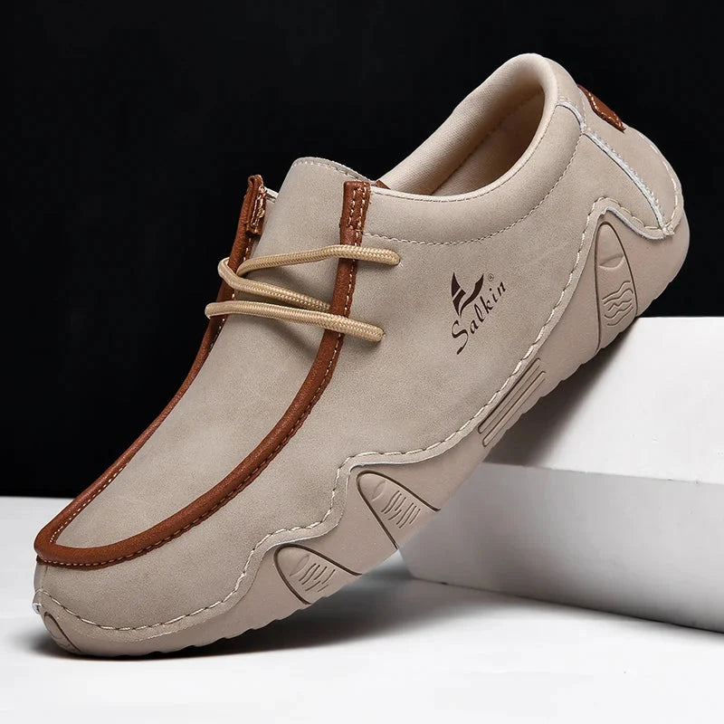 Luca | Luxe Moc-Toe Lace-Up Sneakers
