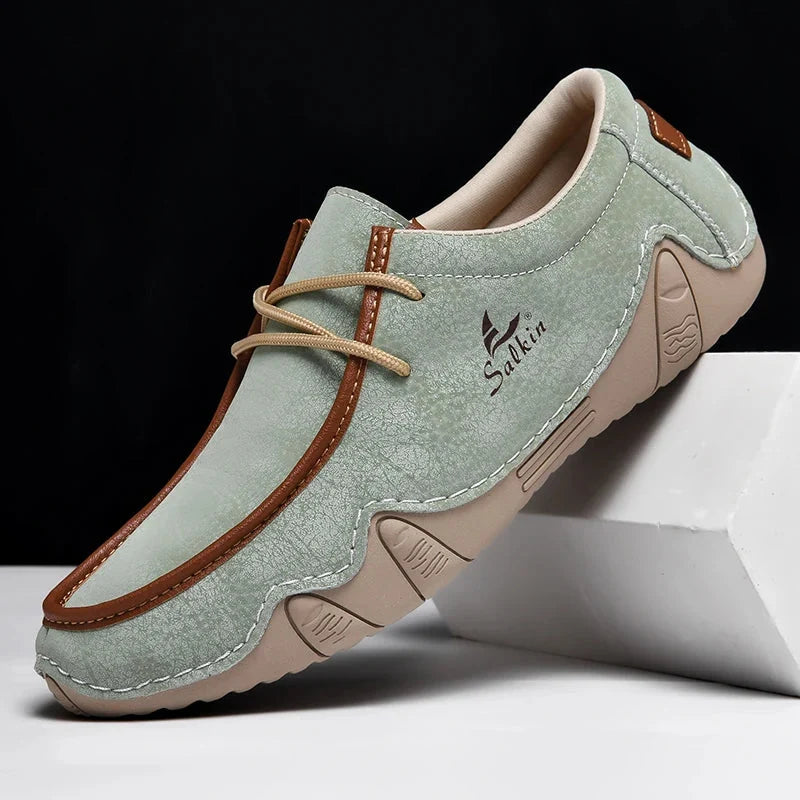 Luca | Luxe Moc-Toe Lace-Up Sneakers