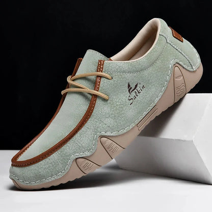 Luca | Luxe Moc-Toe Lace-Up Sneakers