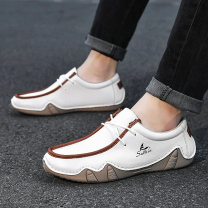 Luca | Luxe Moc-Toe Lace-Up Sneakers