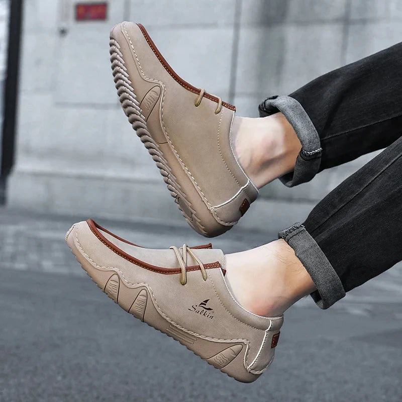 Luca | Luxe Moc-Toe Lace-Up Sneakers
