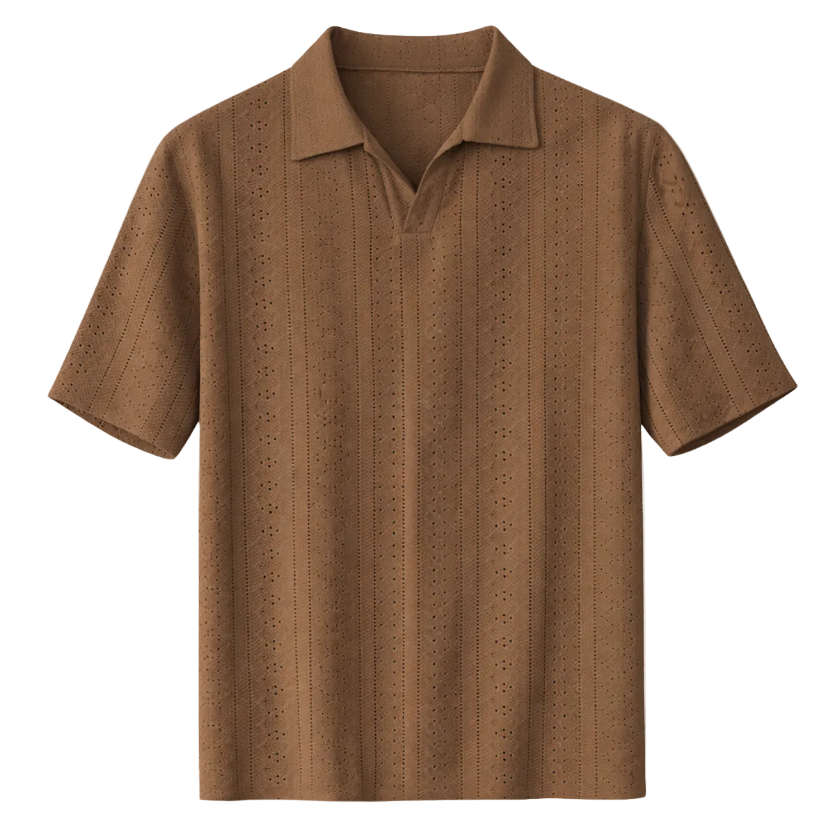 Luca | Pointelle Stripe Polo Shirt