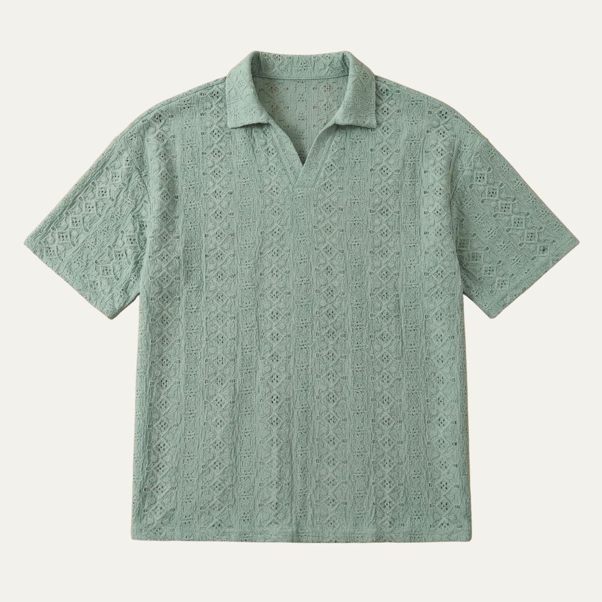 Luca | Pointelle Stripe Polo Shirt