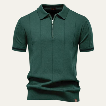 Luca | Luxe Quarter-Zip Knit Polo Shirt