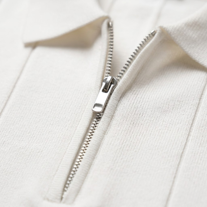 Luca | Luxe Quarter-Zip Knit Polo Shirt