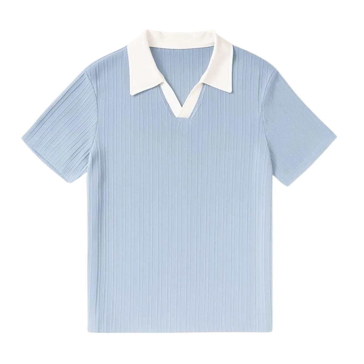 Luca | Ribbed Polo with Contrast Collar