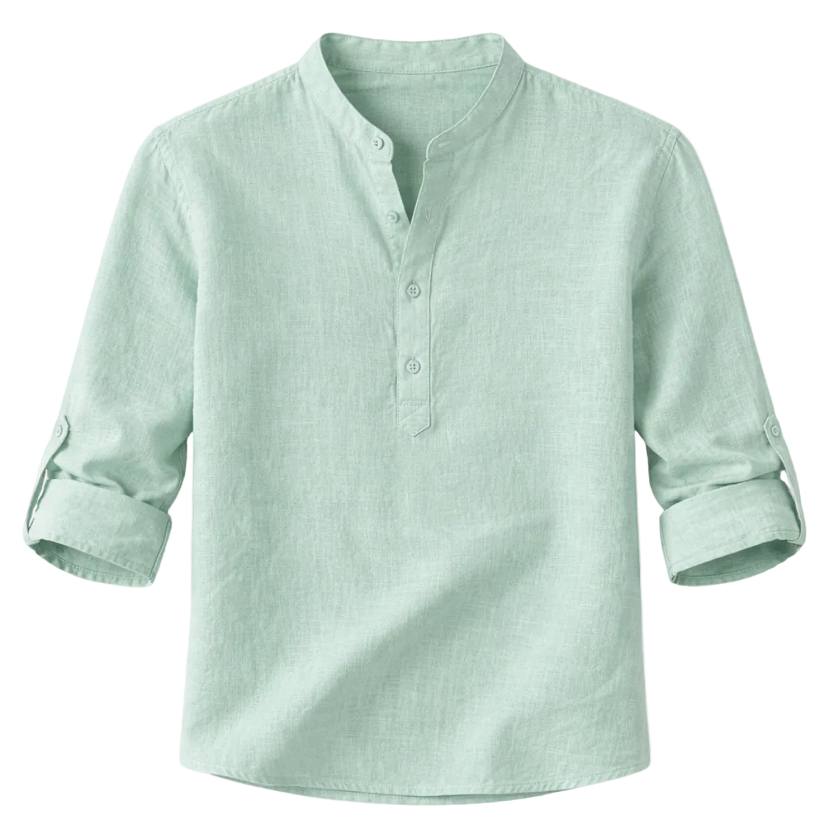 Luca | Elevated Roll-Up Sleeve Henley Shirt