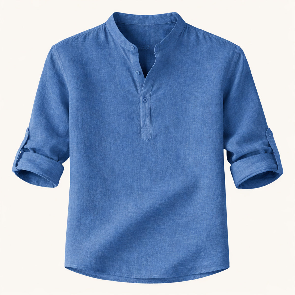 Luca | Elevated Roll-Up Sleeve Henley Shirt