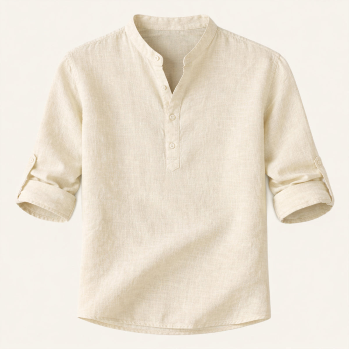 Luca | Elevated Roll-Up Sleeve Henley Shirt