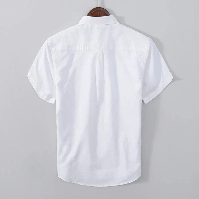 Luca | Tailored Short Sleeve Button-Up Shirt with Chest Pocket