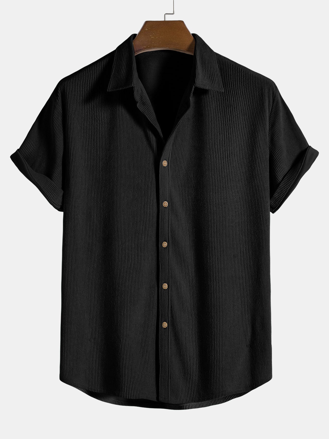 Luca | Textured Pattern Short Sleeve Button-Up Shirt