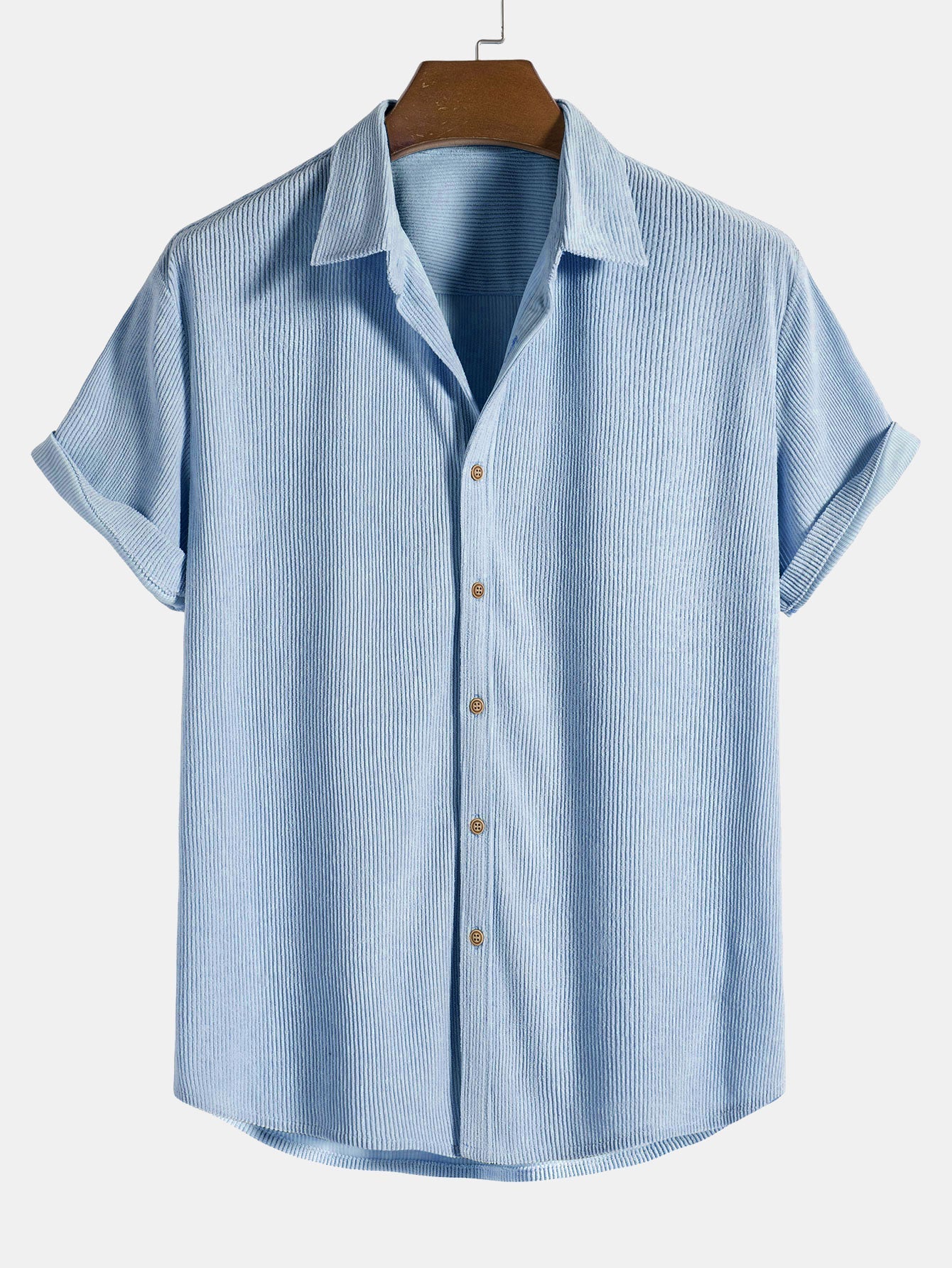Luca | Textured Pattern Short Sleeve Button-Up Shirt