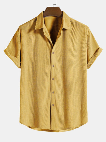 Luca | Textured Pattern Short Sleeve Button-Up Shirt
