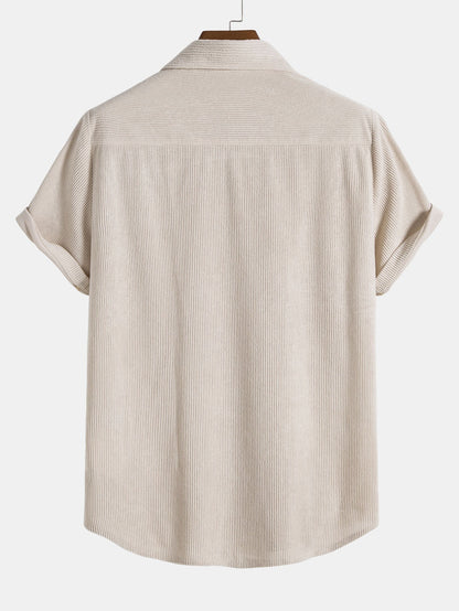 Luca | Textured Pattern Short Sleeve Button-Up Shirt