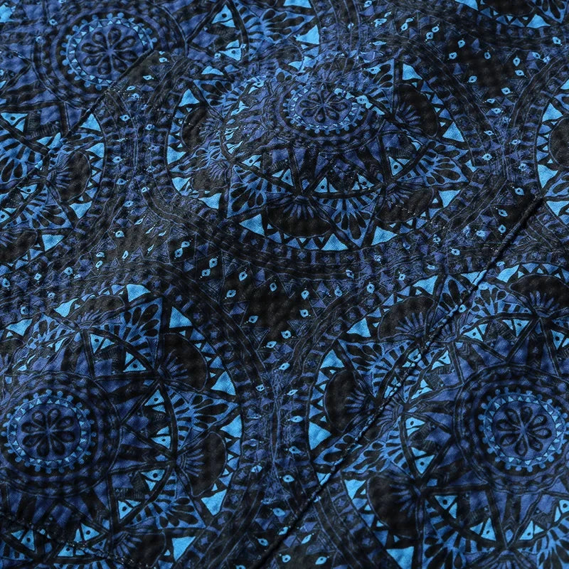 Luca | Tailored Short Sleeve Button-Up Shirt with Patterned Design
