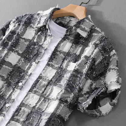 Luca | Tailored Short Sleeve Plaid Shirt