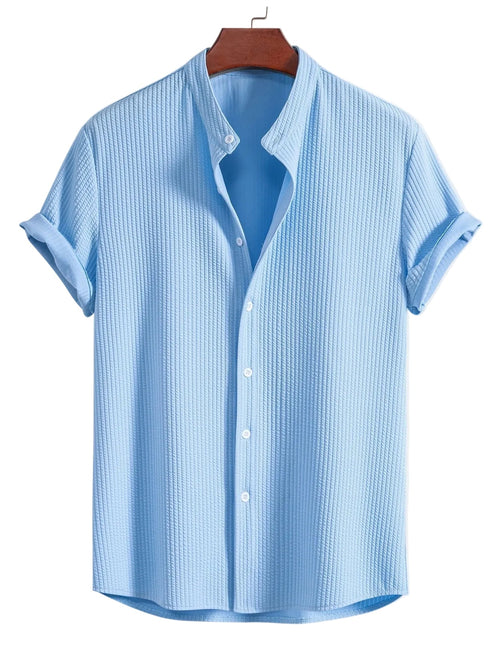 Jasper | Textured Ribbed Short Sleeve Shirt