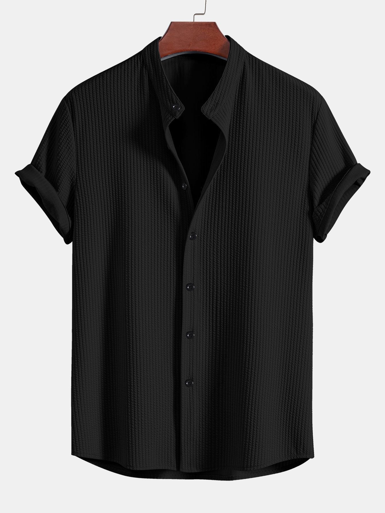Jasper | Textured Ribbed Short Sleeve Shirt