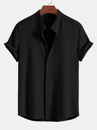 Jasper | Textured Ribbed Short Sleeve Shirt