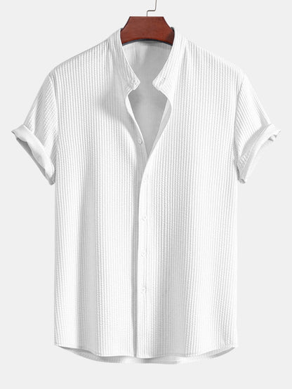 Jasper | Textured Ribbed Short Sleeve Shirt