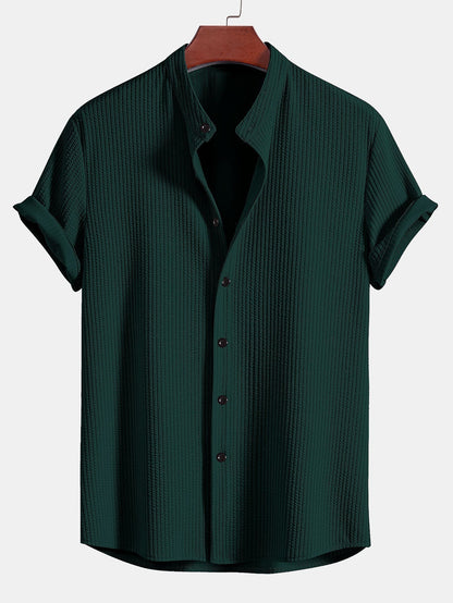 Jasper | Textured Ribbed Short Sleeve Shirt