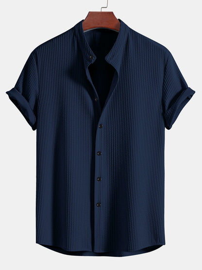 Jasper | Textured Ribbed Short Sleeve Shirt