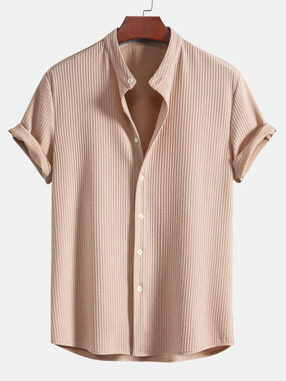 Jasper | Textured Ribbed Short Sleeve Shirt