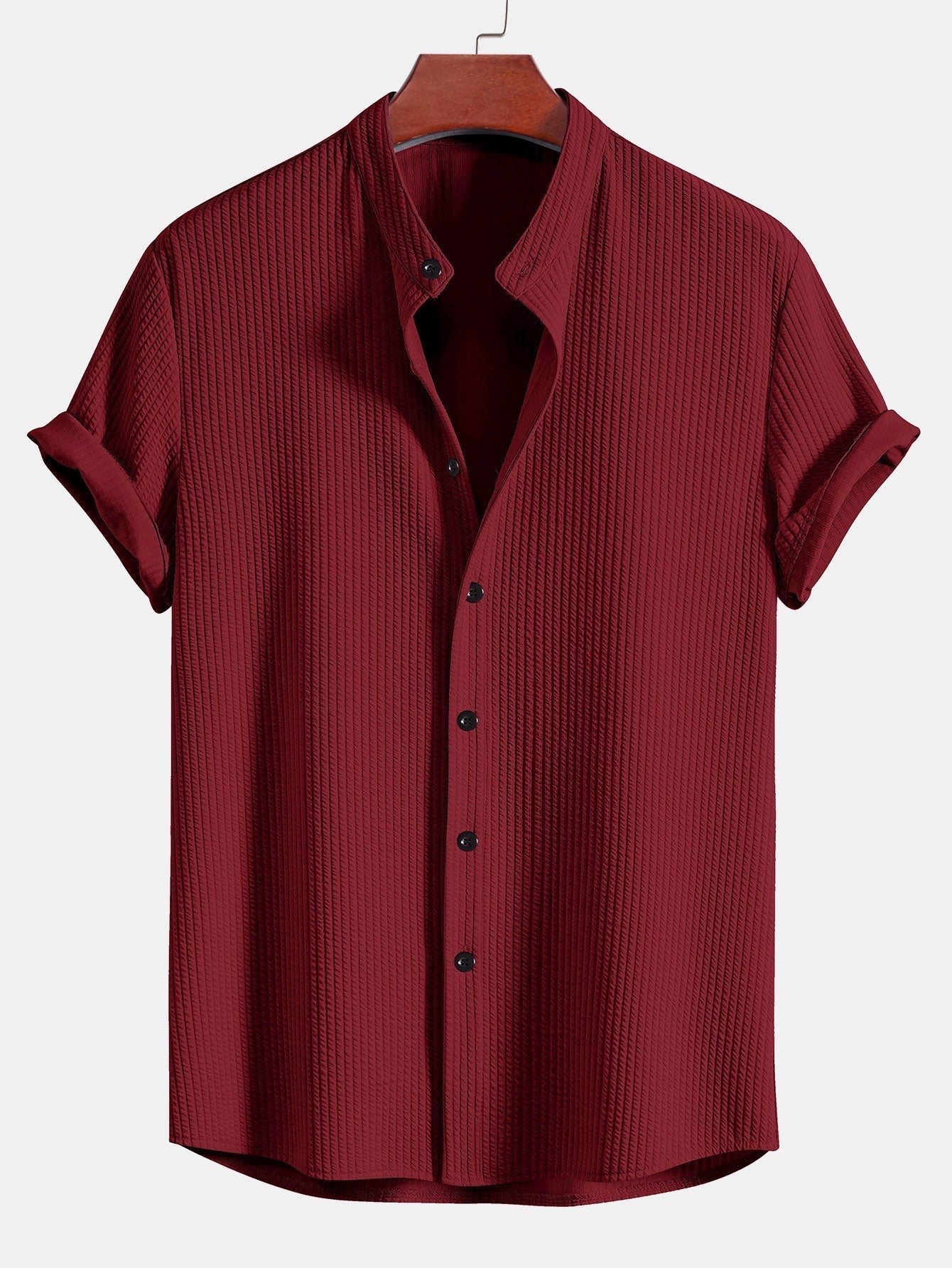 Jasper | Textured Ribbed Short Sleeve Shirt