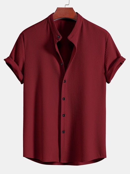 Jasper | Textured Ribbed Short Sleeve Shirt