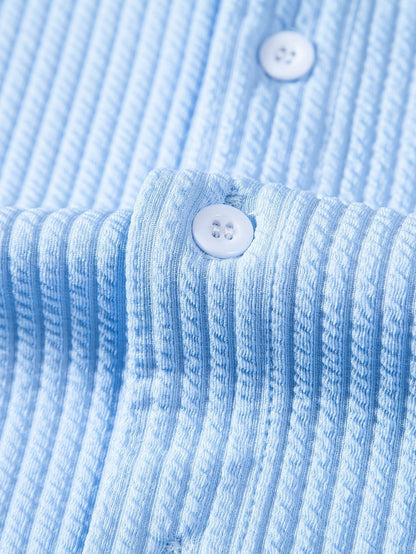 Jasper | Textured Ribbed Short Sleeve Shirt