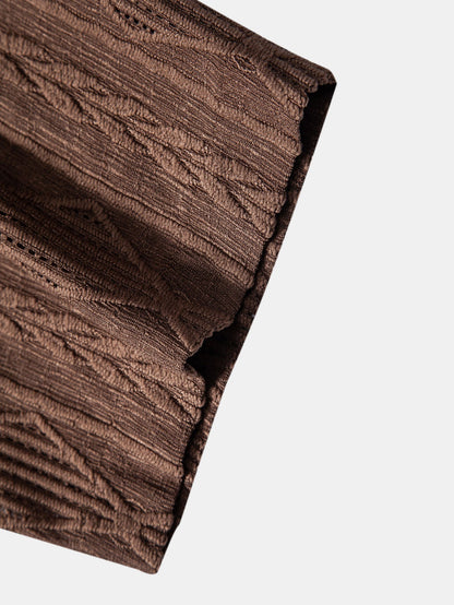 Luca | Textured Short Sleeve Camp Collar Shirt