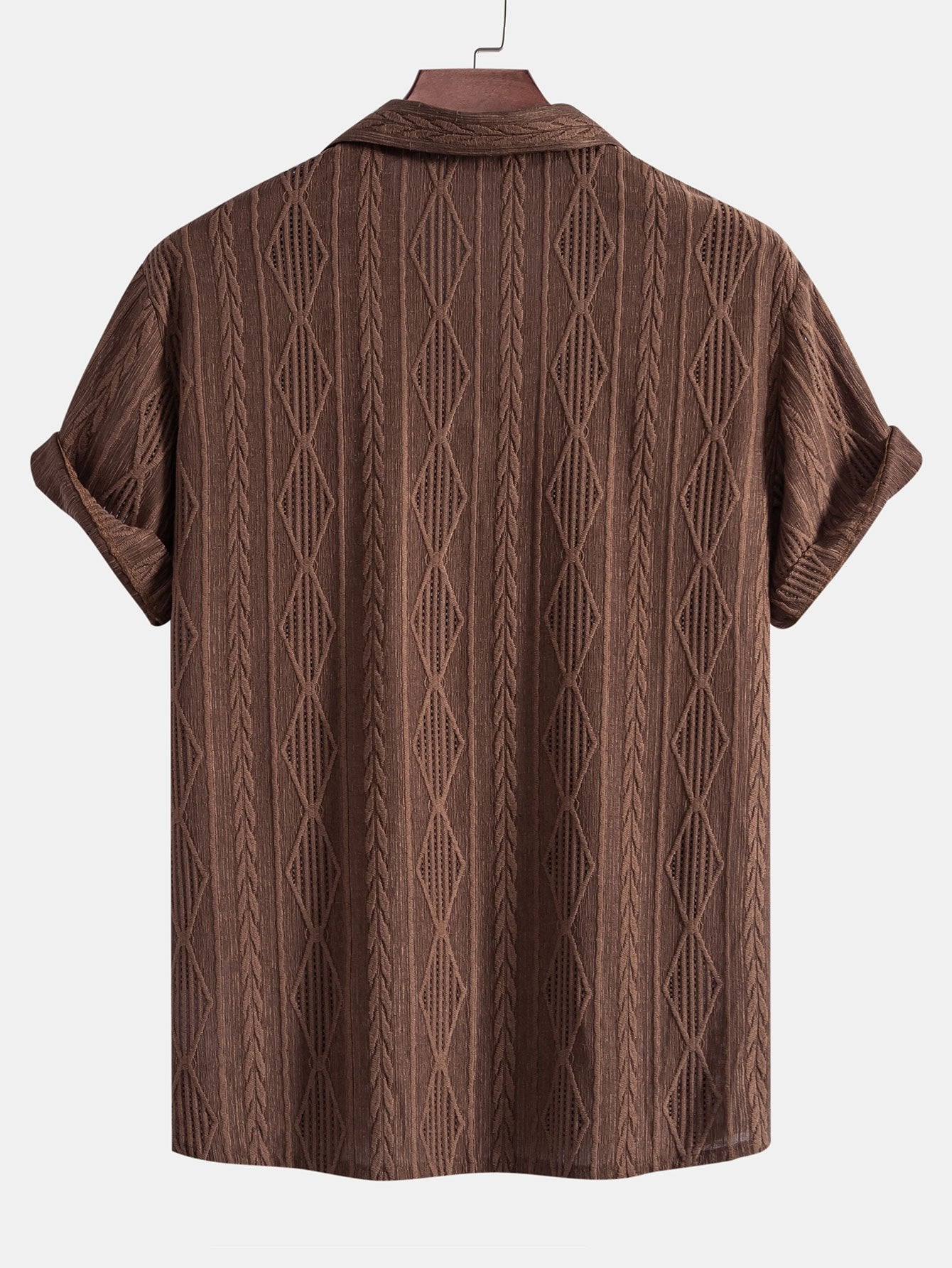 Luca | Textured Short Sleeve Camp Collar Shirt